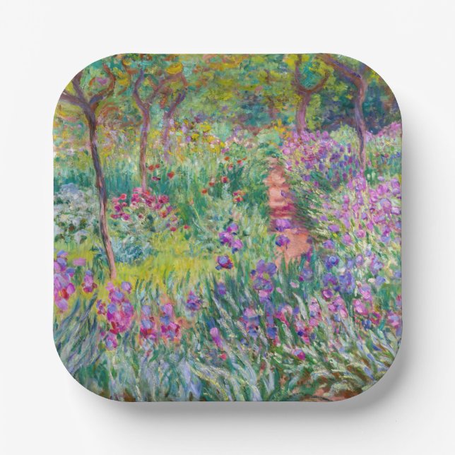 Claude Monet - The Iris Garden at Giverny Paper Plate (Front)