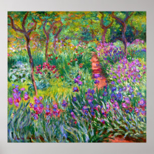 Claude Monet: The Iris Garden at Giverny Poster