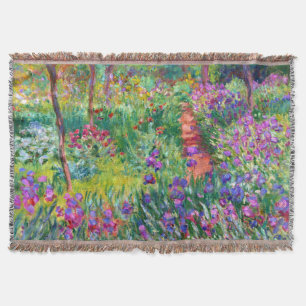Claude Monet: The Iris Garden at Giverny Throw Blanket