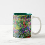 Claude Monet: The Iris Garden at Giverny Two-Tone Coffee Mug<br><div class="desc">A colourful classic mug featuring the iris garden at Giverny,  painted by the French impressionist painter Claude Monet.</div>