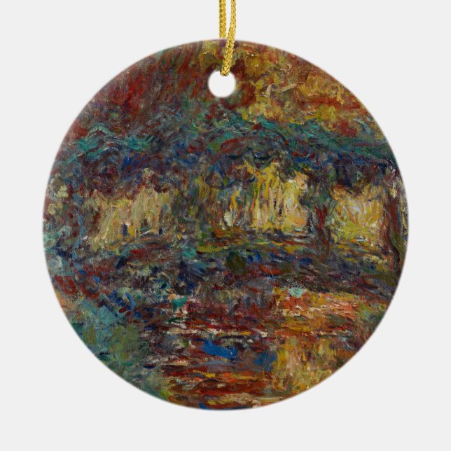Claude Monet | The Japanese Bridge Ceramic Tree Decoration (Front)