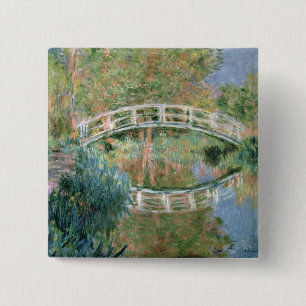 Claude Monet   The Japanese Bridge, Giverny 15 Cm Square Badge