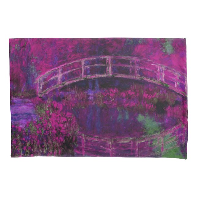 Claude Monet The Japanese Bridge purple Pillowcase (Front)
