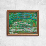 Claude Monet The Japanese Foot Bridge Old Art Poster<br><div class="desc">Poster of Claude Monet,  The Japanese Footbridge,  1899. Old famous painting with a blue bridge and water lilies in an impressionist style. CCO license,  public domain art. Frame not included.</div>