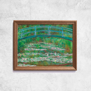 Claude Monet The Japanese Foot Bridge Old Art Poster