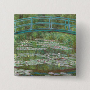 Claude Monet   The Japanese Footbridge, 1899 15 Cm Square Badge