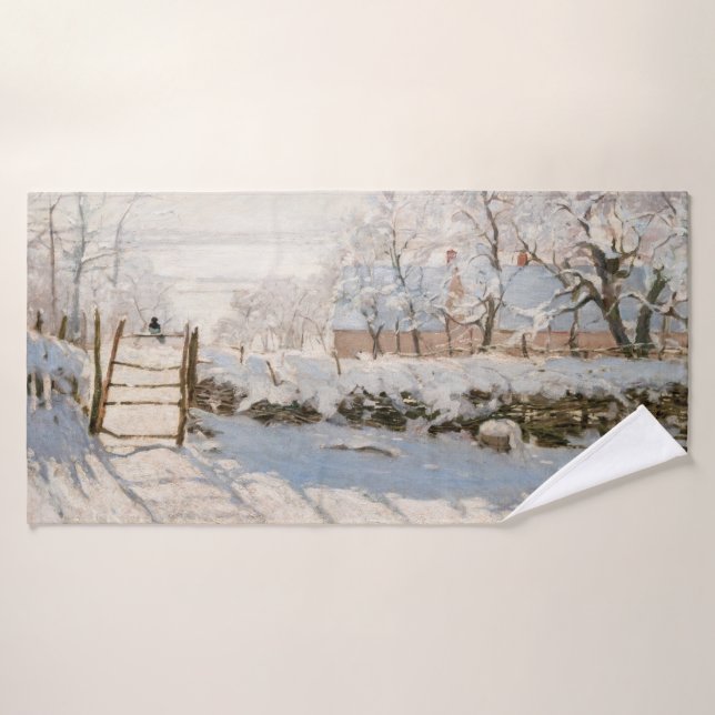 Claude Monet - The Magpie Bath Towel Set (Bath Towel)