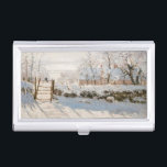 Claude Monet - The Magpie Business Card Holder<br><div class="desc">The Magpie / La Pie - Claude Monet,  Oil on Canvas, 1868-1869</div>