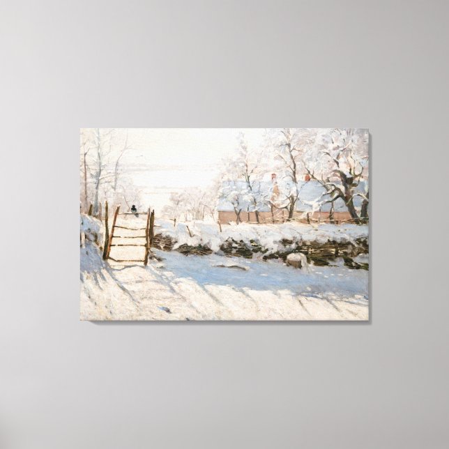 Claude Monet - The Magpie Canvas Print (Front)