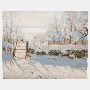 Claude Monet - The Magpie Fleece Blanket