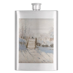 Claude Monet - The Magpie Hip Flask