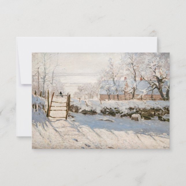Claude Monet - The Magpie Thank You Card (Front)