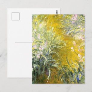 Claude Monet The Path through the Irises Art Postcard