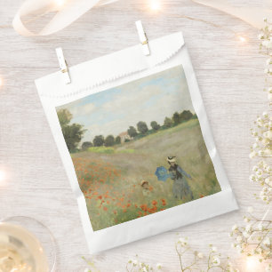 Claude Monet The Poppy Field near Argenteuil Art Favour Bags