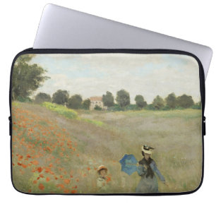 Claude Monet The Poppy Field near Argenteuil Art Laptop Sleeve