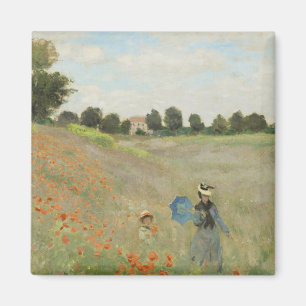 Claude Monet The Poppy Field near Argenteuil Art Magnet