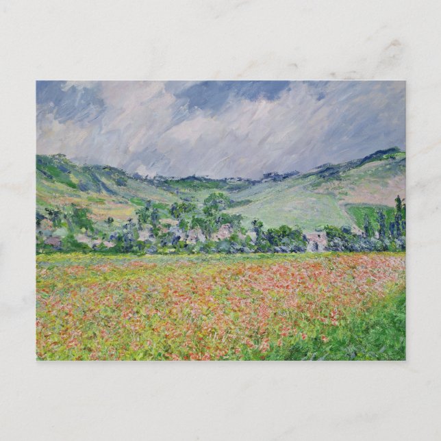 Claude Monet | The Poppy Field near Giverny, 1885 Postcard (Front)