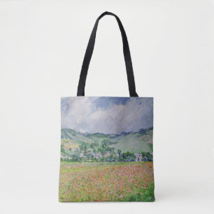 Claude Monet The Poppy Field near Giverny, 1885 Tote Bag