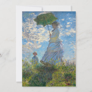 Claude Monet - The Promenade, Woman with a Parasol Invitation