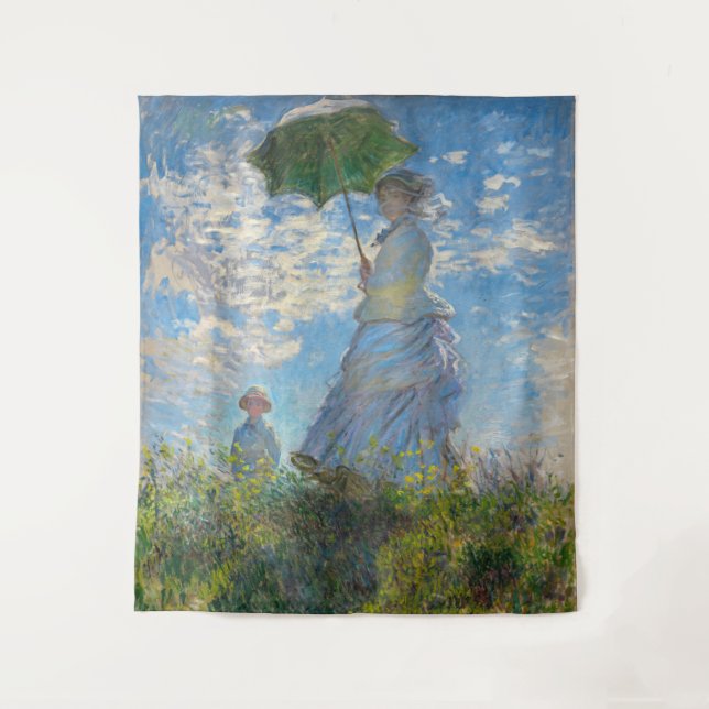 Claude Monet - The Promenade, Woman with a Parasol Tapestry (Front)
