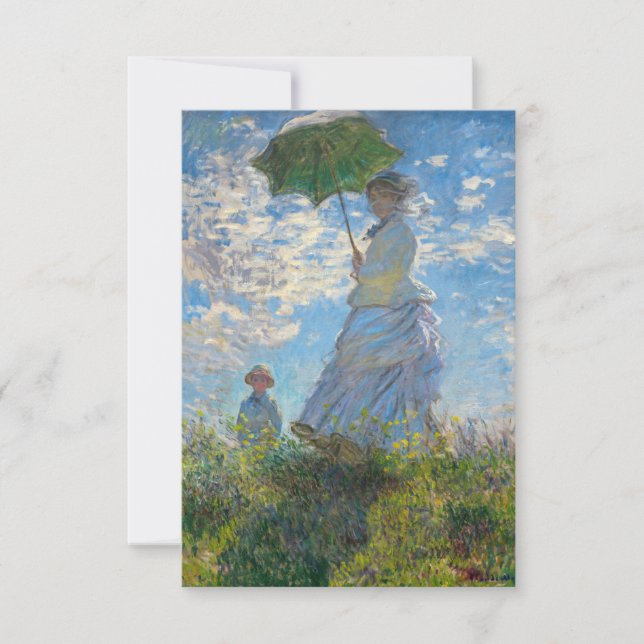 Claude Monet - The Promenade, Woman with a Parasol Thank You Card (Front)
