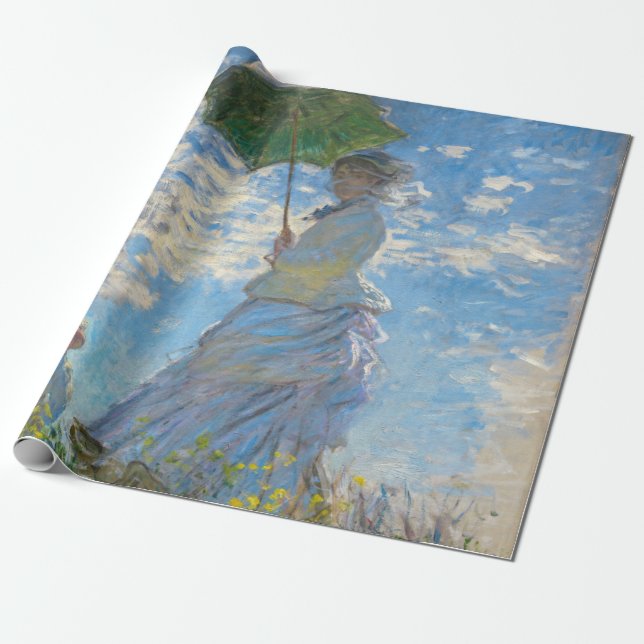 Claude Monet - The Promenade, Woman with a Parasol Wrapping Paper (Unrolled)