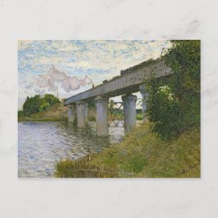 Claude Monet   The Railway Bridge at Argenteuil Postcard