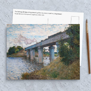 Claude Monet - The Railway Bridge at Argenteuil Postcard