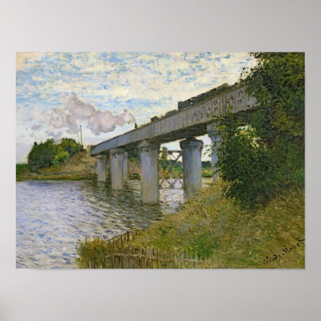 Claude Monet | The Railway Bridge at Argenteuil Poster (Front)