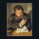 Claude Monet (The Reader) by Renoir Postcard<br><div class="desc">Pierre Auguste-Renoir's famous portrait painting of Claude Monet (The Reader).</div>
