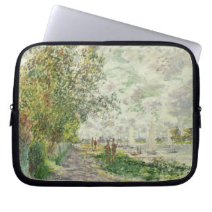 Claude Monet   The Riverbank at Gennevilliers Laptop Sleeve