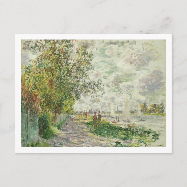 Claude Monet | The Riverbank at Gennevilliers Postcard (Front)