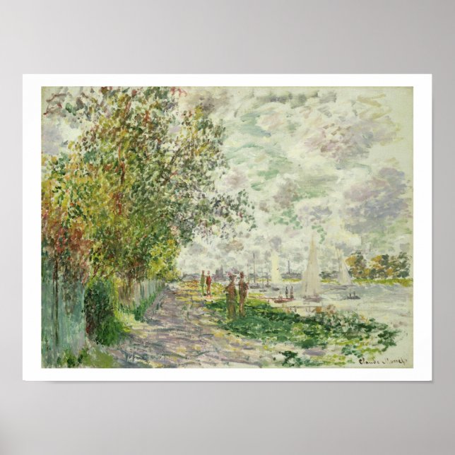Claude Monet | The Riverbank at Gennevilliers Poster (Front)