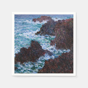 Claude Monet - The Rocks at Belle-Ile, Wild Coast Napkin