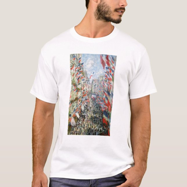 Claude Monet | The Rue Montorgueil, Paris T-Shirt (Front)