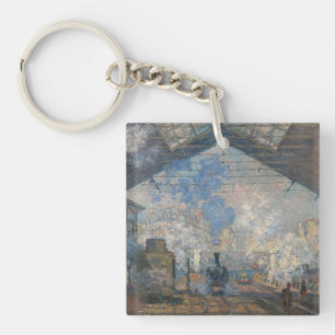 Claude Monet - The Saint-Lazare Station Key Ring