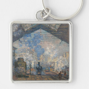 Claude Monet - The Saint-Lazare Station Key Ring
