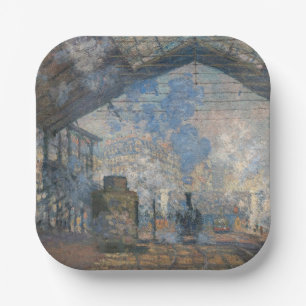 Claude Monet - The Saint-Lazare Station Paper Plate