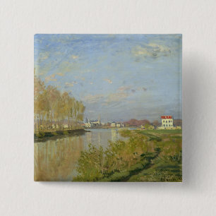 Claude Monet   The Seine at Argenteuil, 1873 15 Cm Square Badge