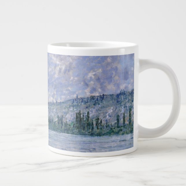 Claude Monet | The Seine at Vetheuil Large Coffee Mug (Right)