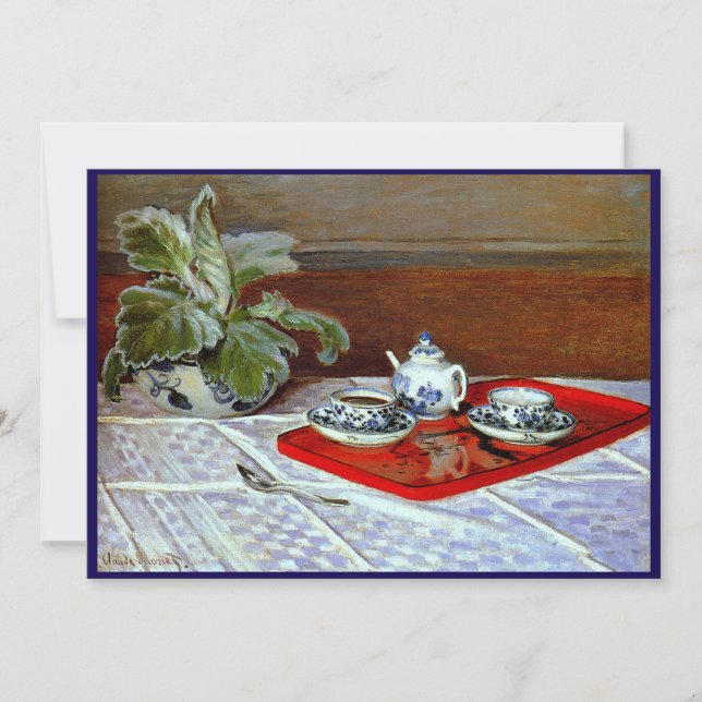 Claude Monet - The Tea Set, Invitation (Front)