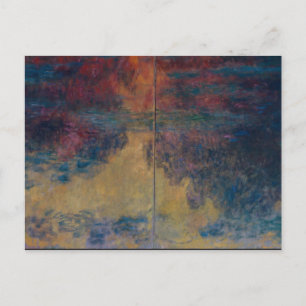Claude Monet - The Water Lily Pond In The Evening Postcard