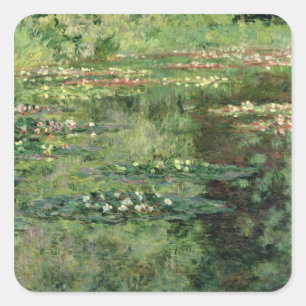 Claude Monet   The Waterlily Pond, 1904 Square Sticker