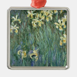 Claude Monet   The Yellow Irises Metal Tree Decoration