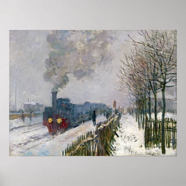 Claude Monet - Train in the Snow / The Locomotive Poster (Front)