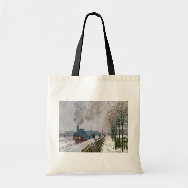 Claude Monet - Train in the Snow / The Locomotive Tote Bag (Front)