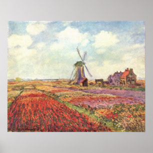 Claude Monet – Tulip fields in Holland – 1886 Poster