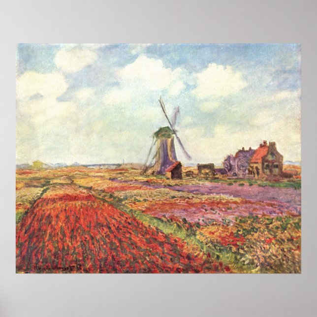 Claude Monet – Tulip fields in Holland – 1886 Poster (Front)