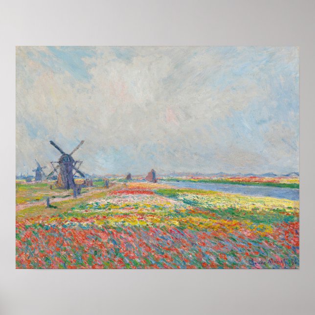 Claude Monet - Tulip Fields near The Hague Poster (Front)