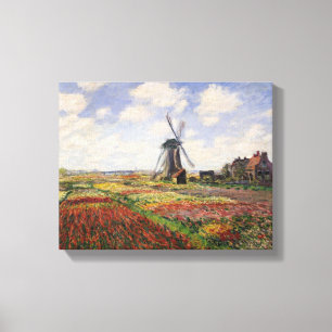 Claude Monet   Tulip Fields Rijnsburg Windmill Canvas Print